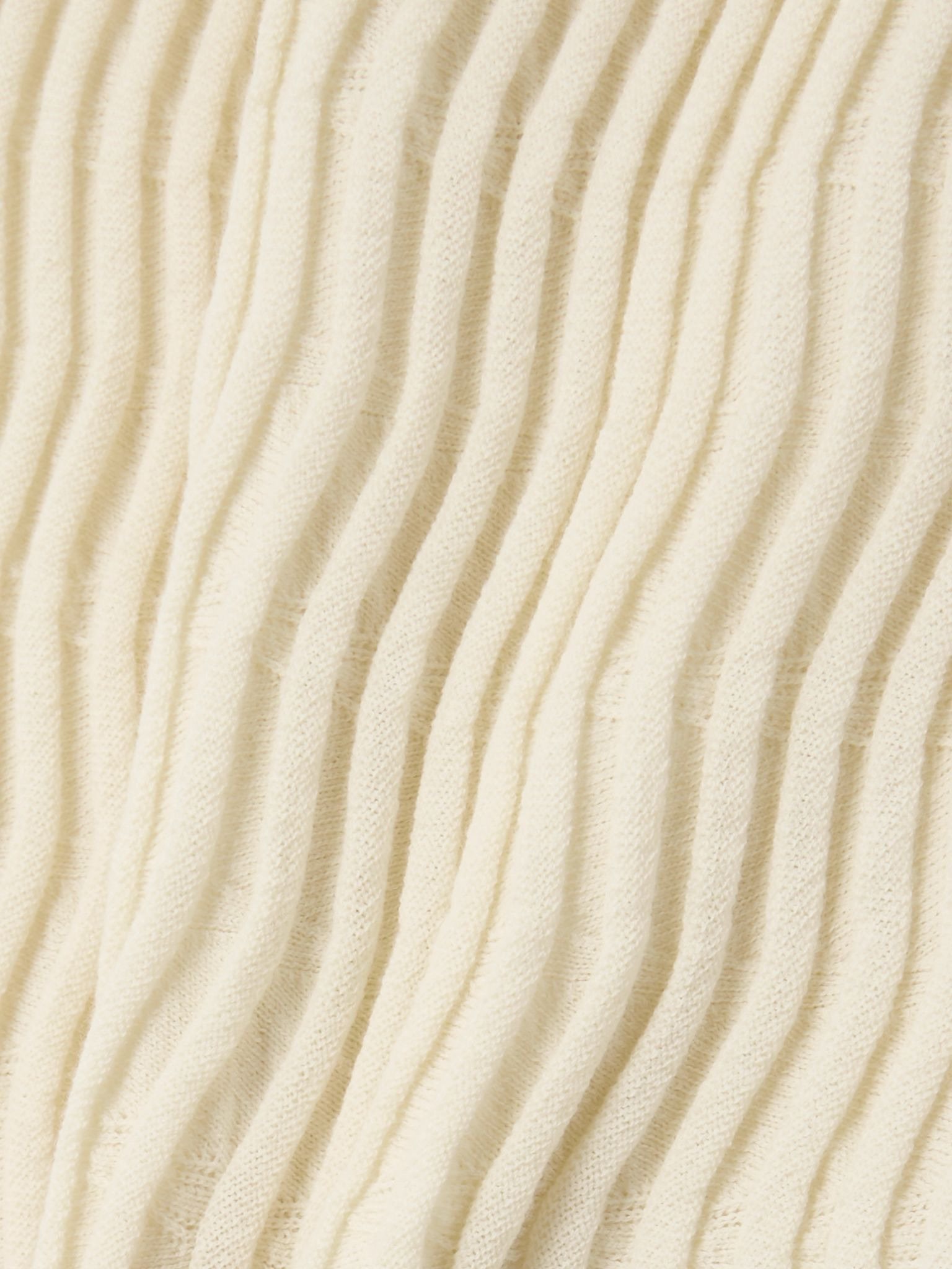 Ribbed wool maxi skirt Cream - 4