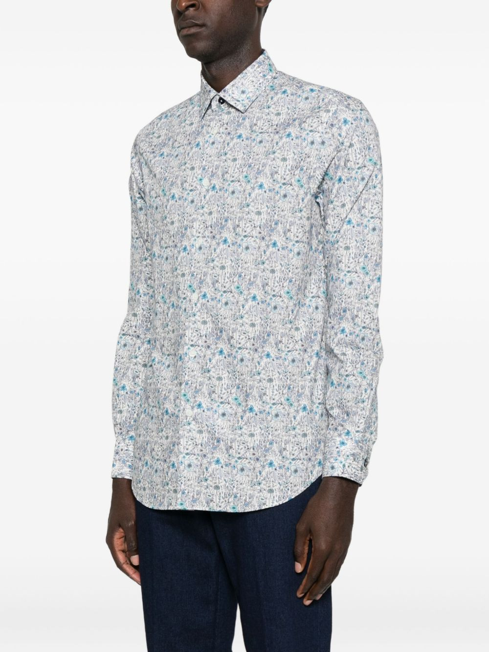 floral-print long-sleeve shirt - 3