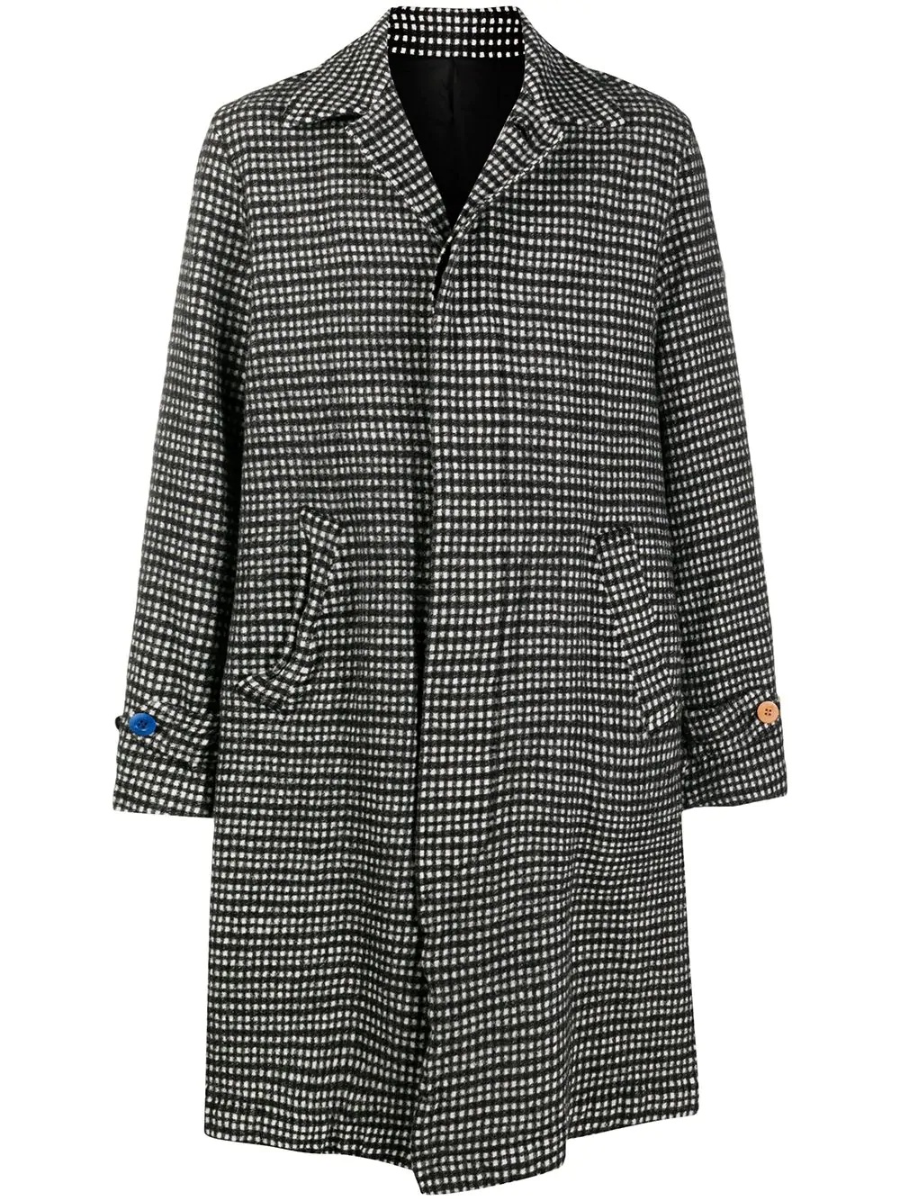 embroidered single-breasted coat - 1