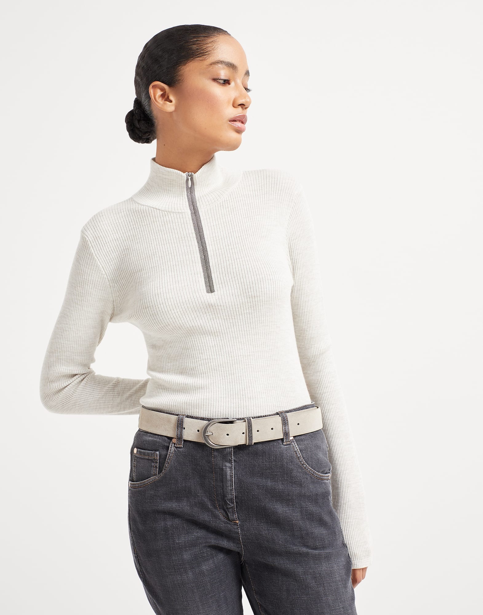 Suede belt with monili - 3