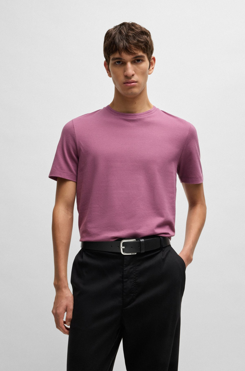 BOSS BUFFALO-LEATHER BELT WITH BRANDED PIN BUCKLE outlook