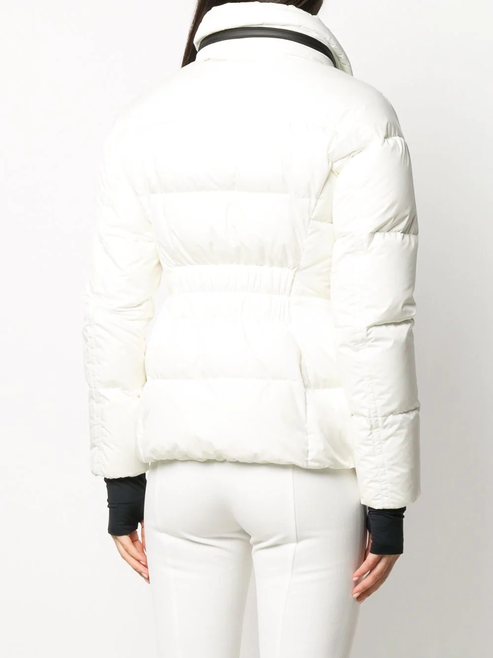 contrast trim puffer jacket  - 4