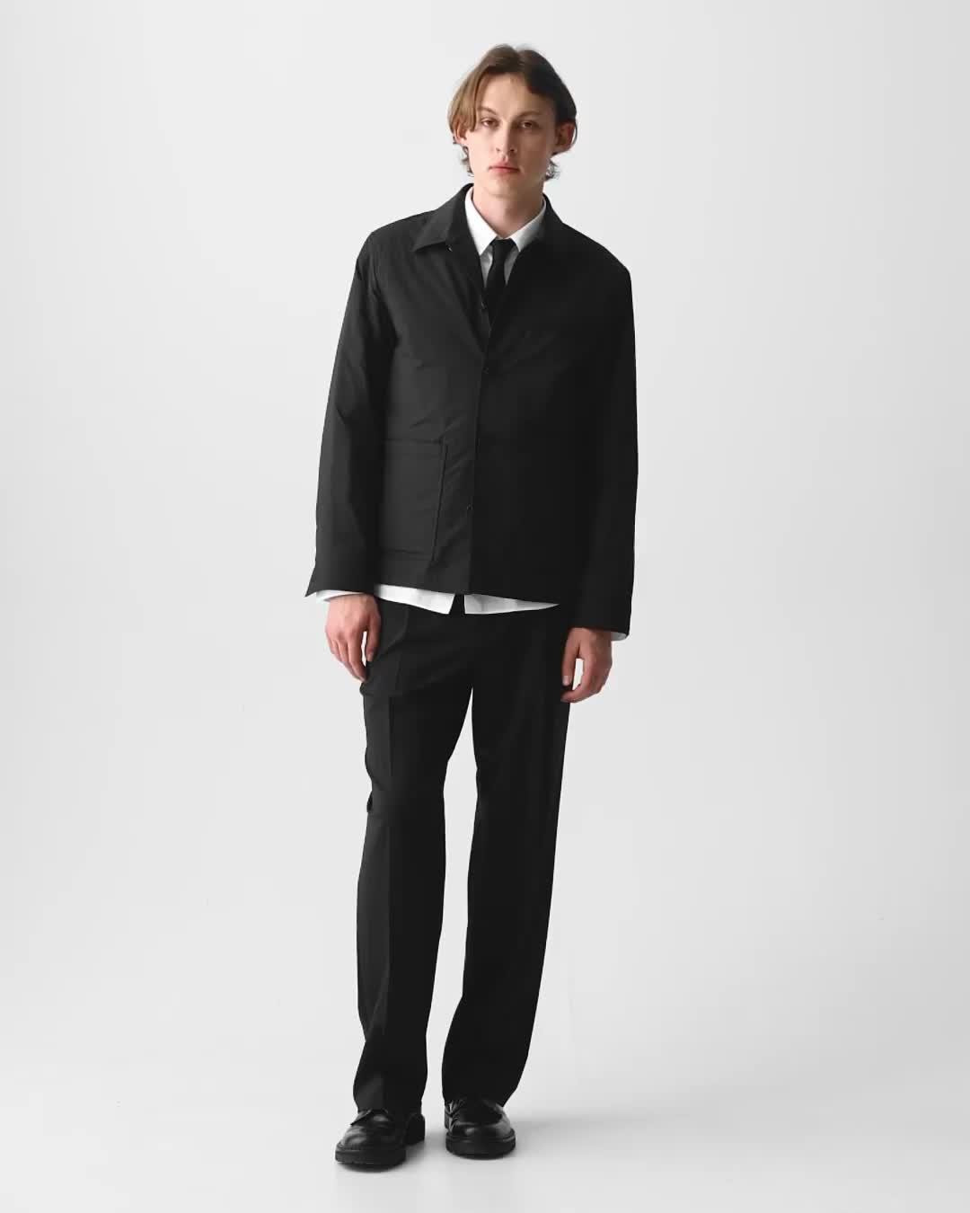 Button-Up Jacket in Motion Nylon - 8