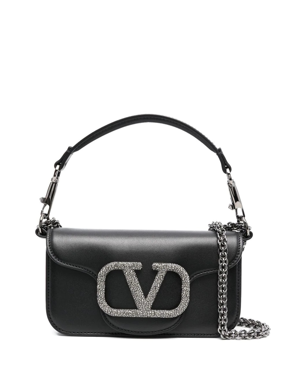 embellished VLogo crossbody bag - 1