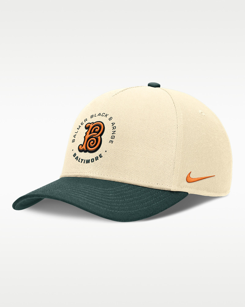 Baltimore Orioles City Connect Rise Men's Nike Dri-FIT MLB A-Frame Adjustable Hat 1