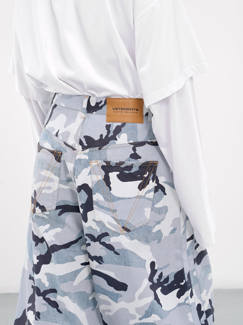 Blue Camo 큰 모양 청바지 4