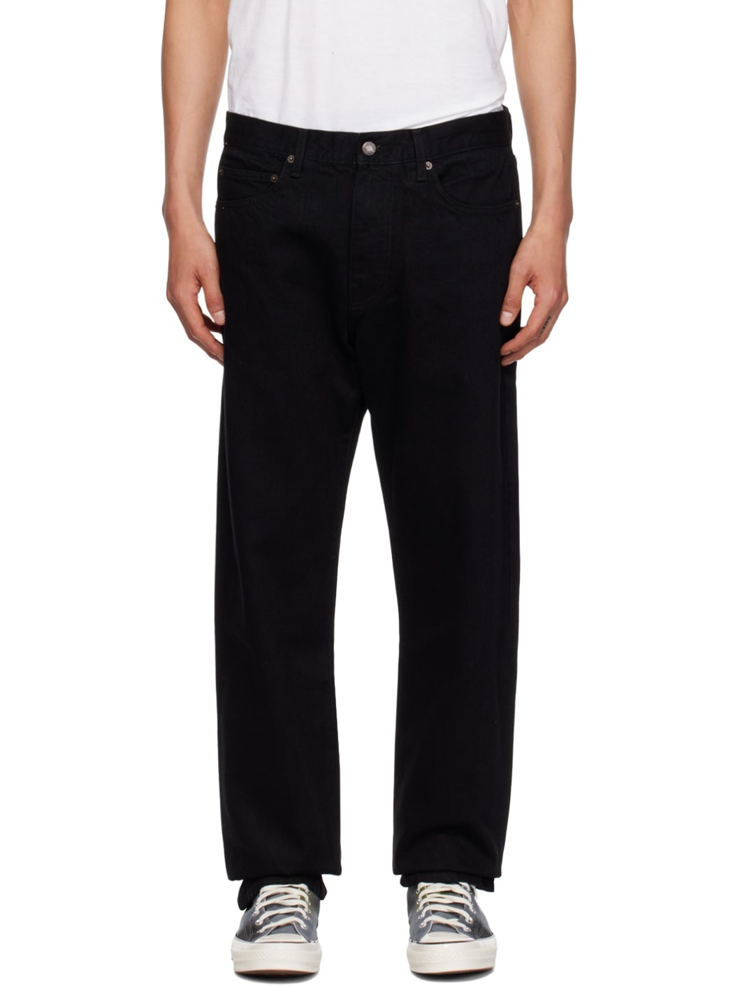 Black 5-Pocket Jeans - 1