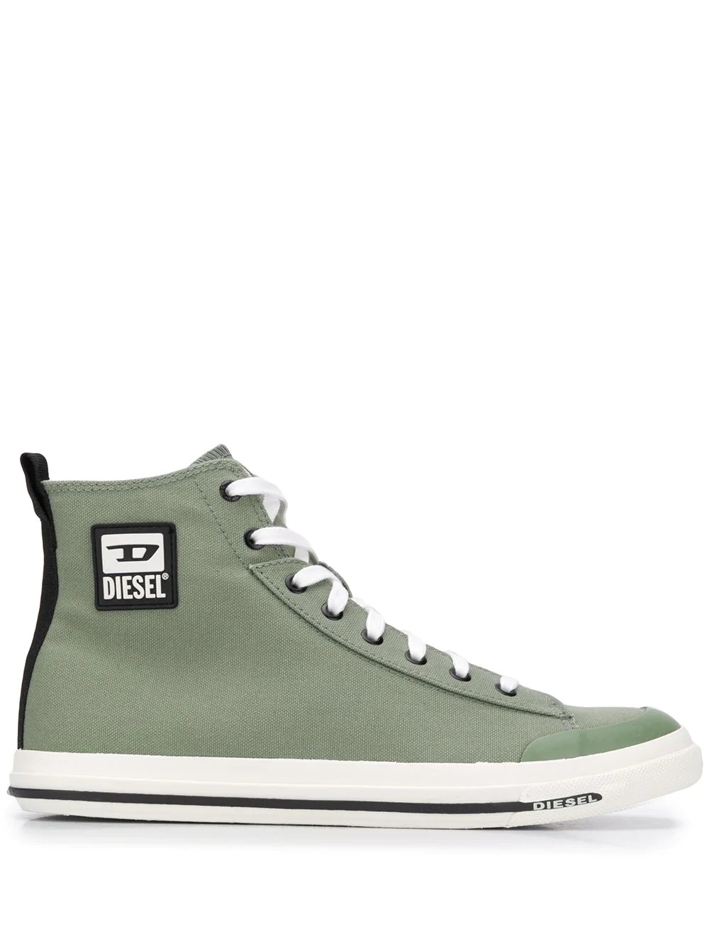 high top logo plaque sneakers - 1