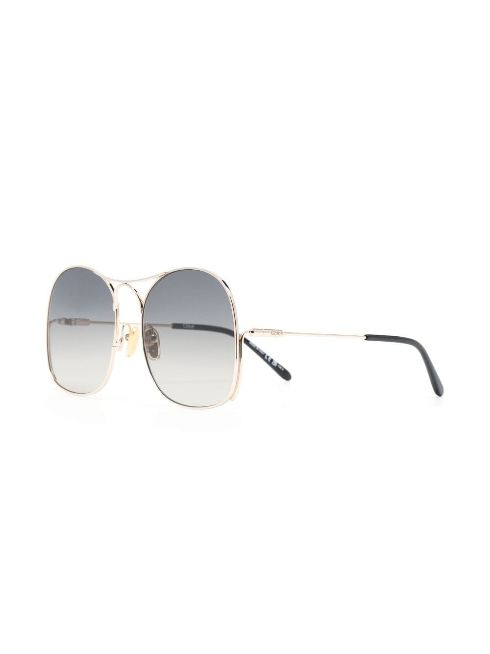 logo-engraved oversized-frame sunglasses - 2