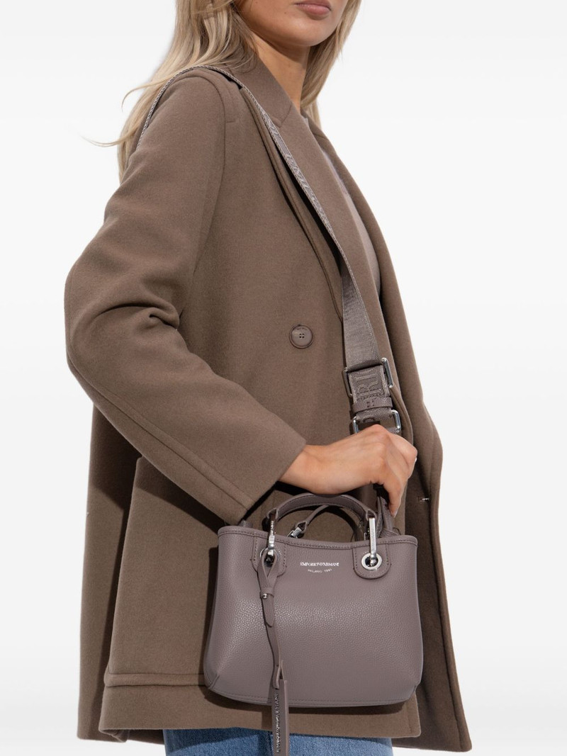 EMPORIO ARMANI small logo-plaque top-handle tote bag outlook