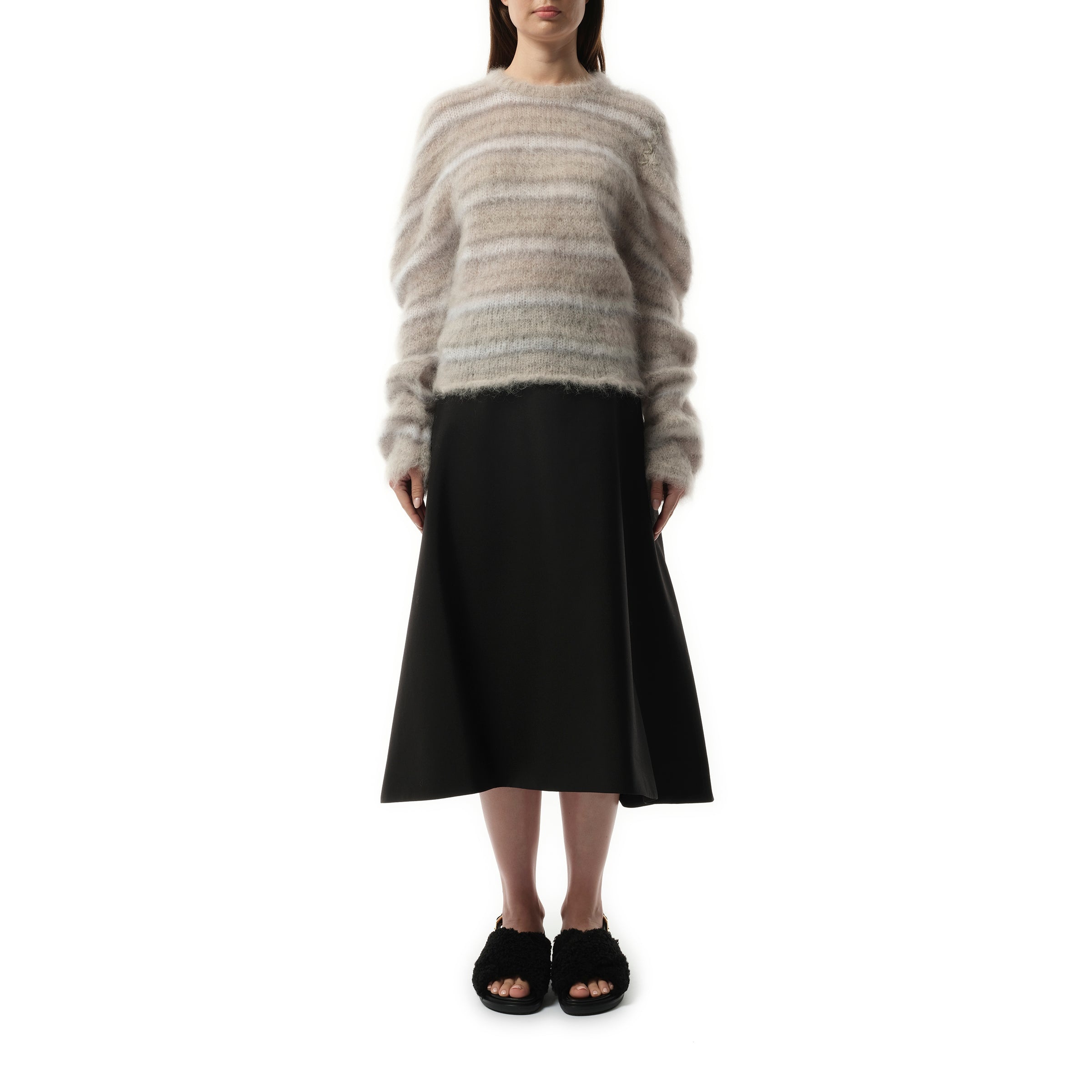 Fuzzy Wuzzy Brushed Sweater in Tonic - 4