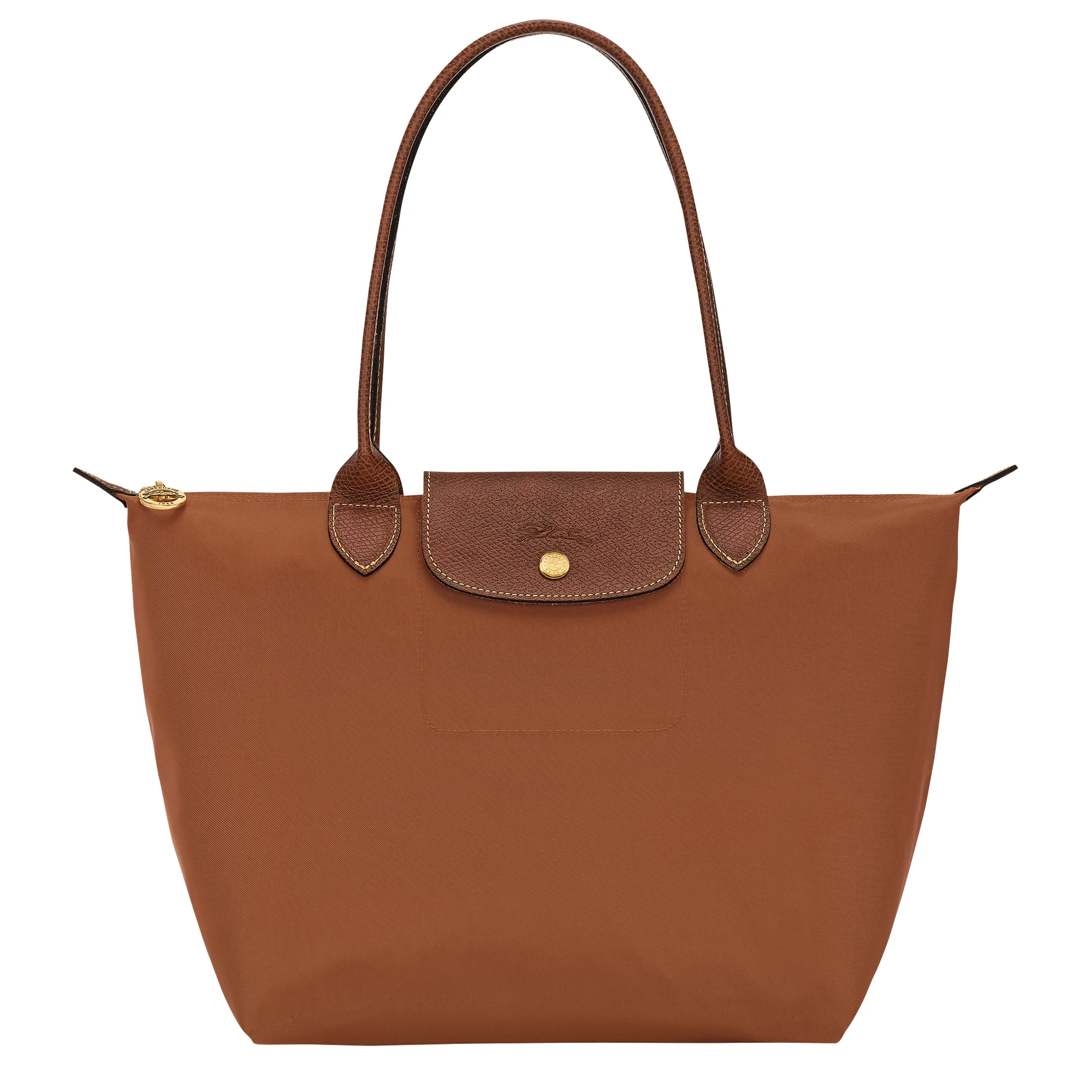 Le Pliage Original M Tote bag Cognac - Recycled canvas - 1