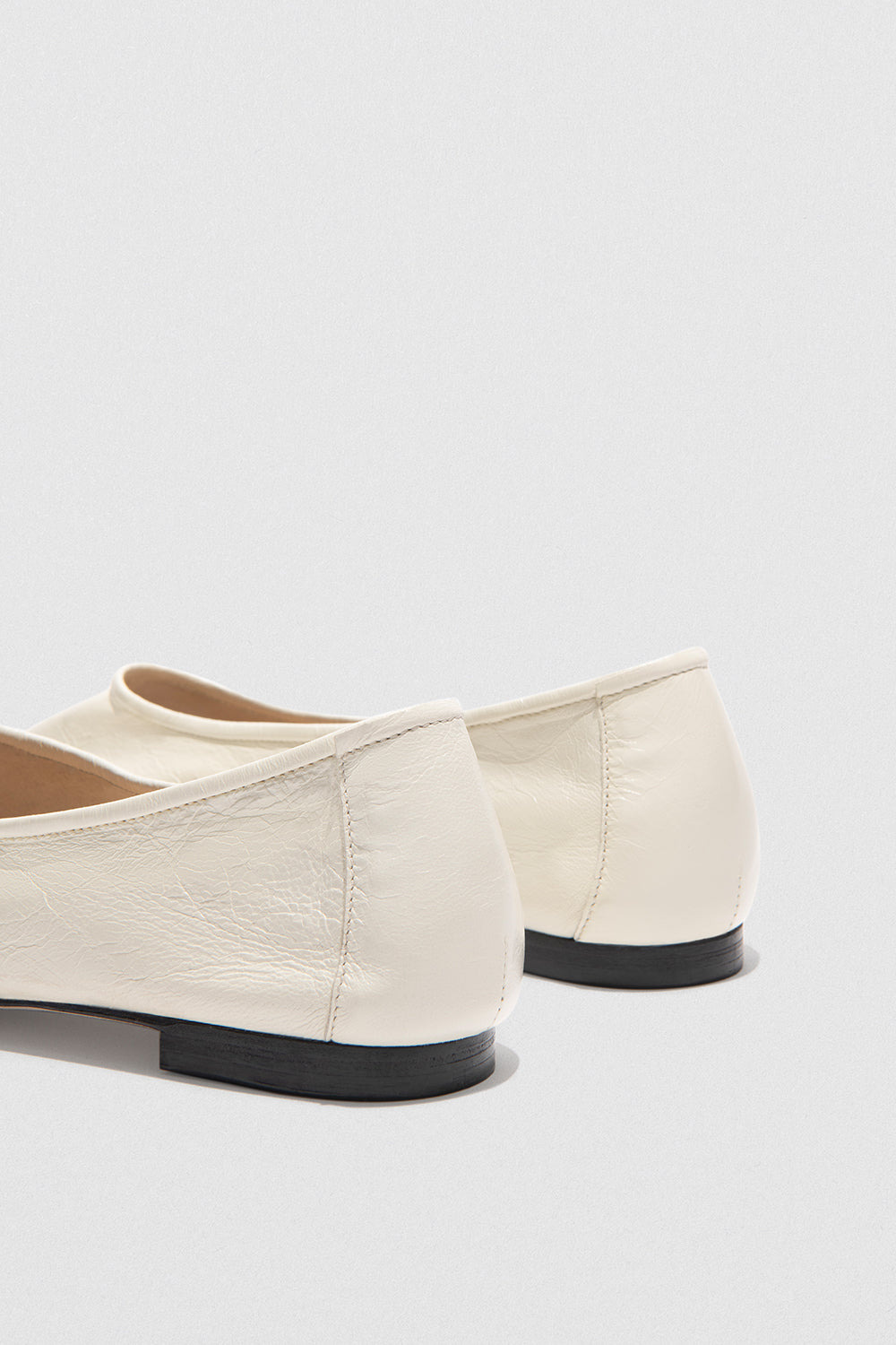 Prudence Limewash Creased Leather Ballet Flat - 4