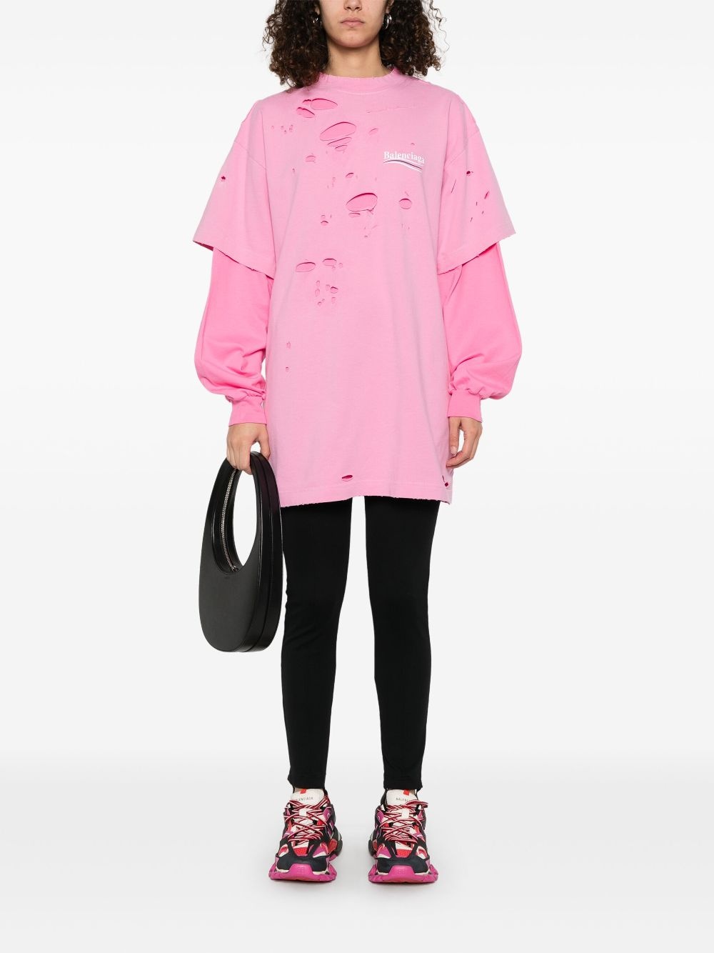 destroyed layered T-shirt - 3