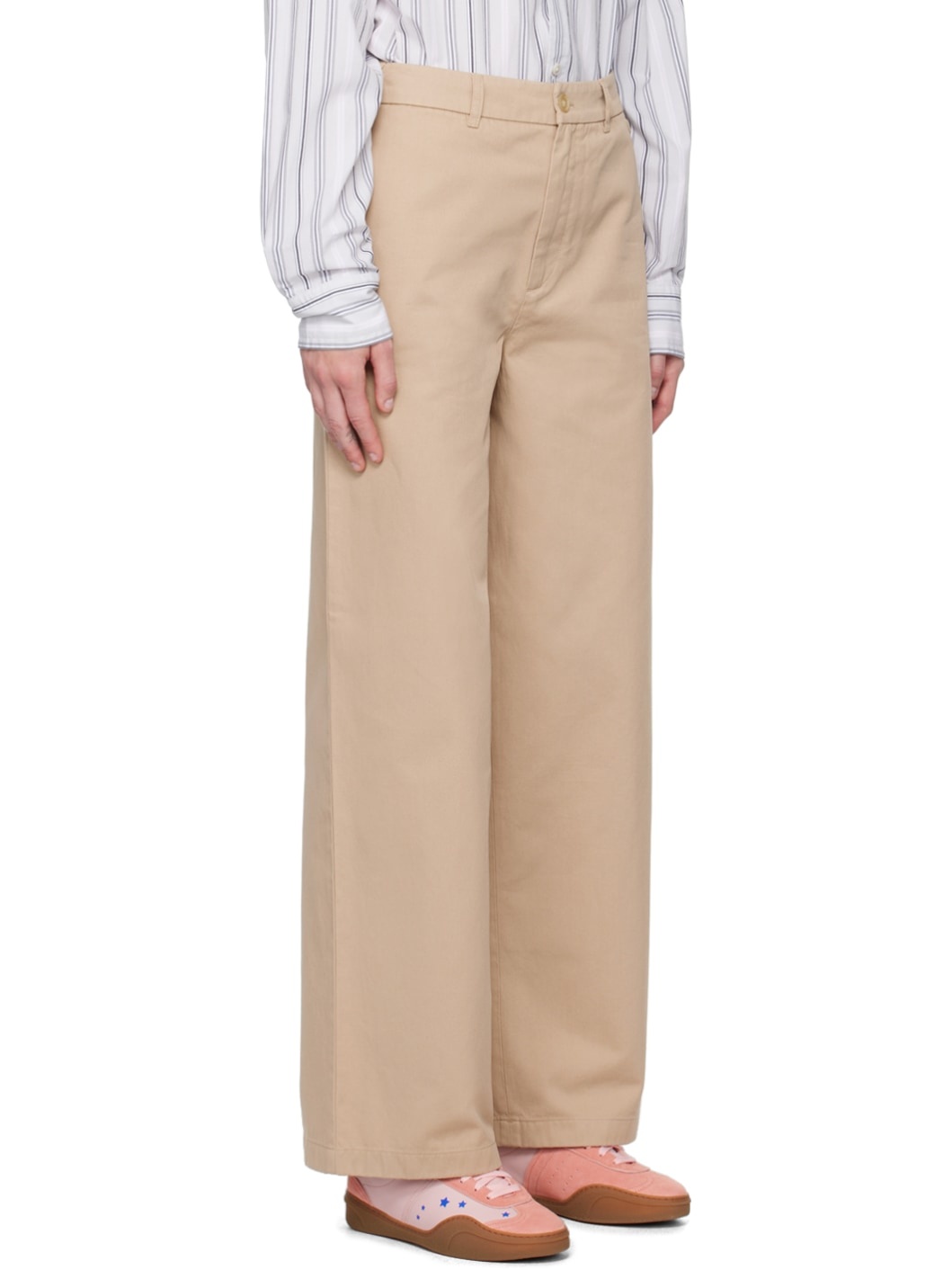 Beige Signature Pablo Trousers - 2
