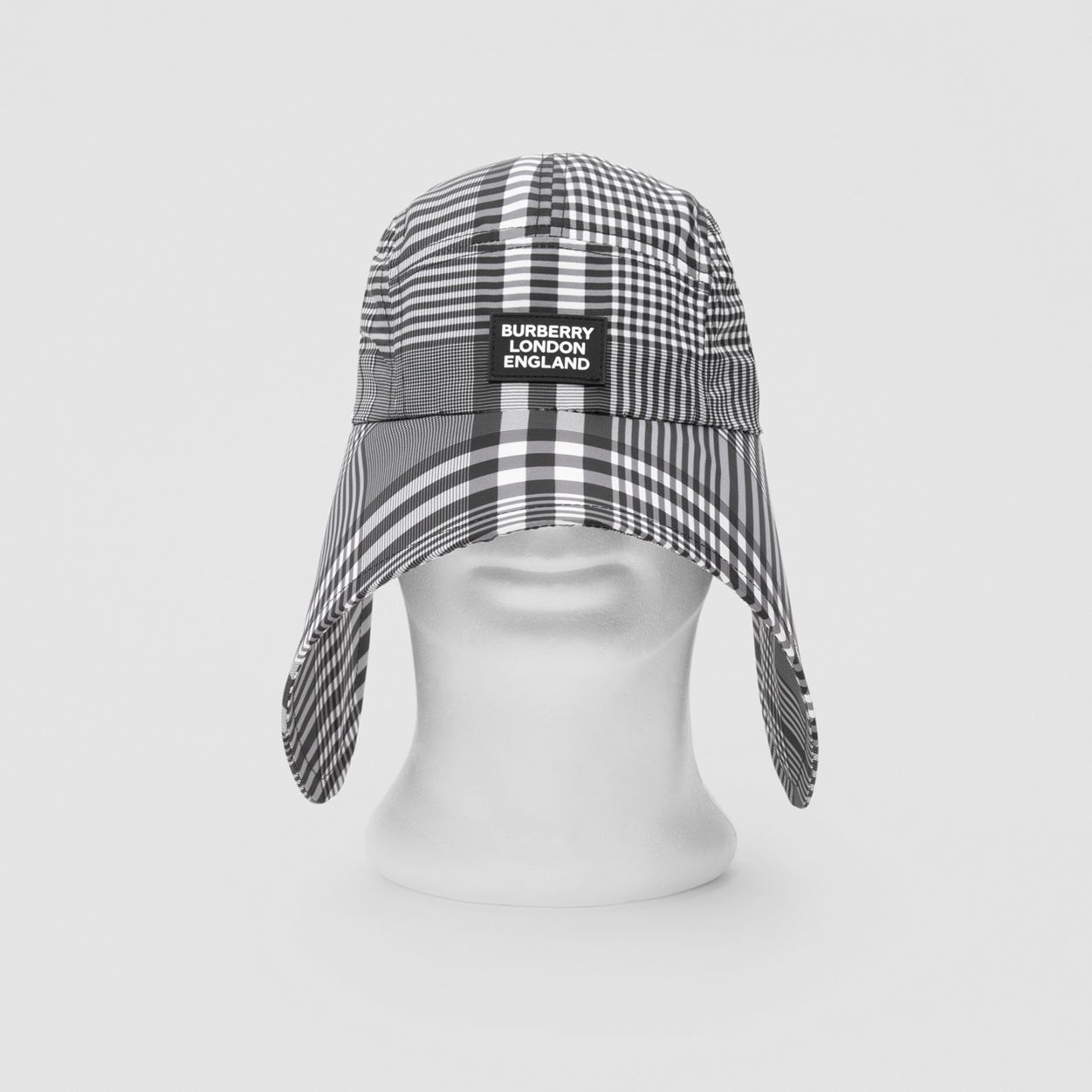 Logo Appliqué Check Bonnet Cap - 1