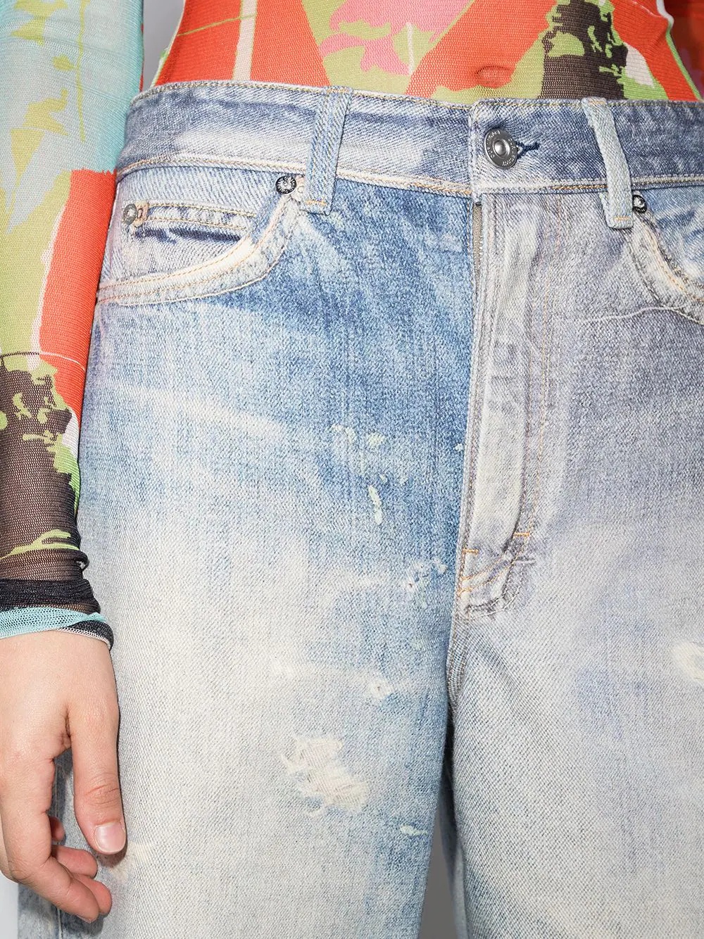 distressed-effect boyfriend jeans - 4