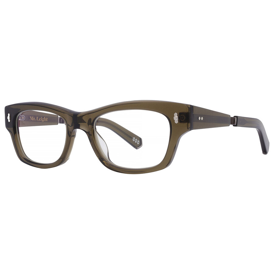 Mr. Leight ANTOINE C Demo Rectangular Men's Eyeglasses ML1042 LIMU-PLT 49 - 3
