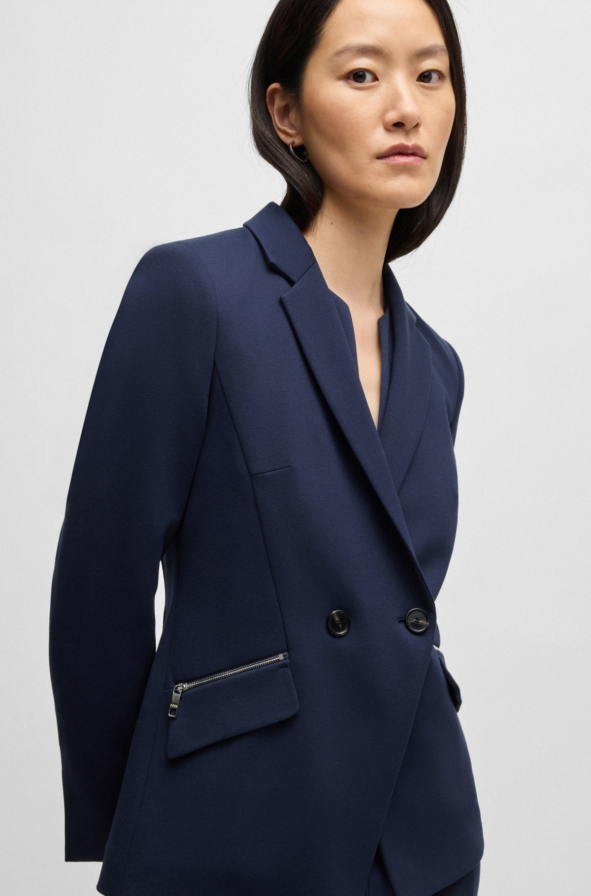 SLIM-FIT BLAZER WITH ZIPPED POCKETS - 6