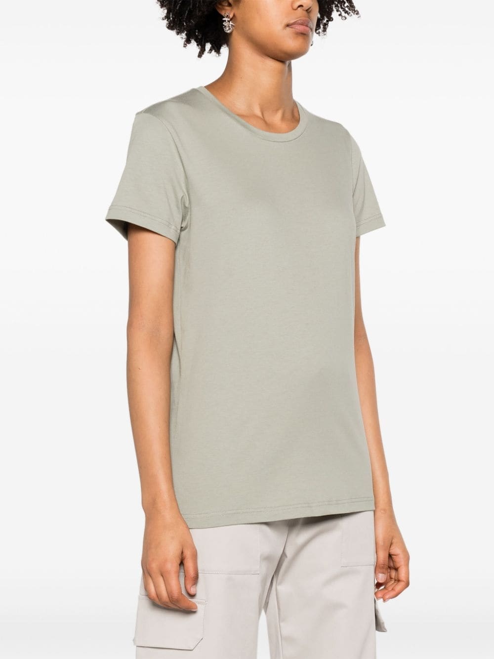 logo-patch cotton T-shirt - 3