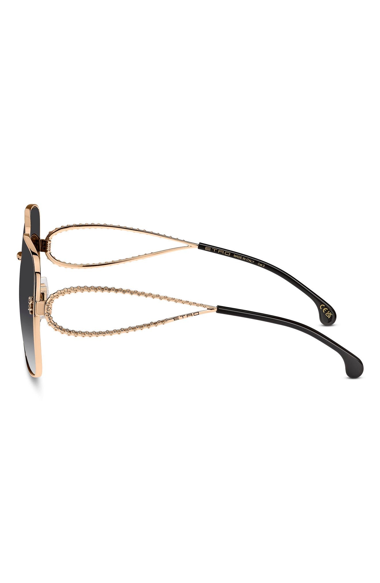 Etro 61mm Gradient Square Sunglasses in Rose Gold/Dark Grey Sf at Nordstrom - 4