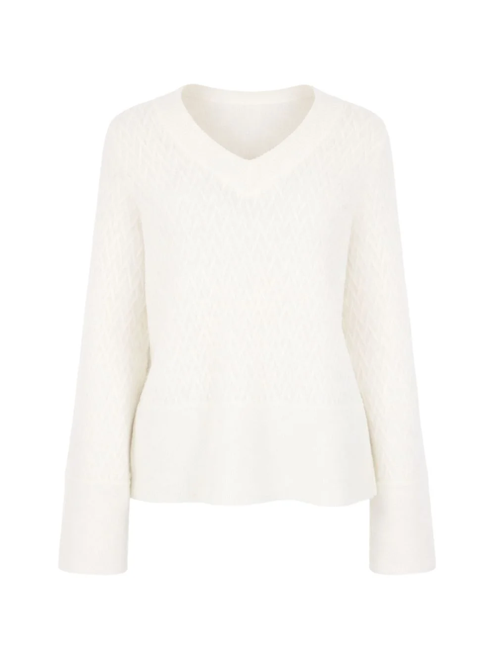 V-neck long-sleeve knitwear - 1