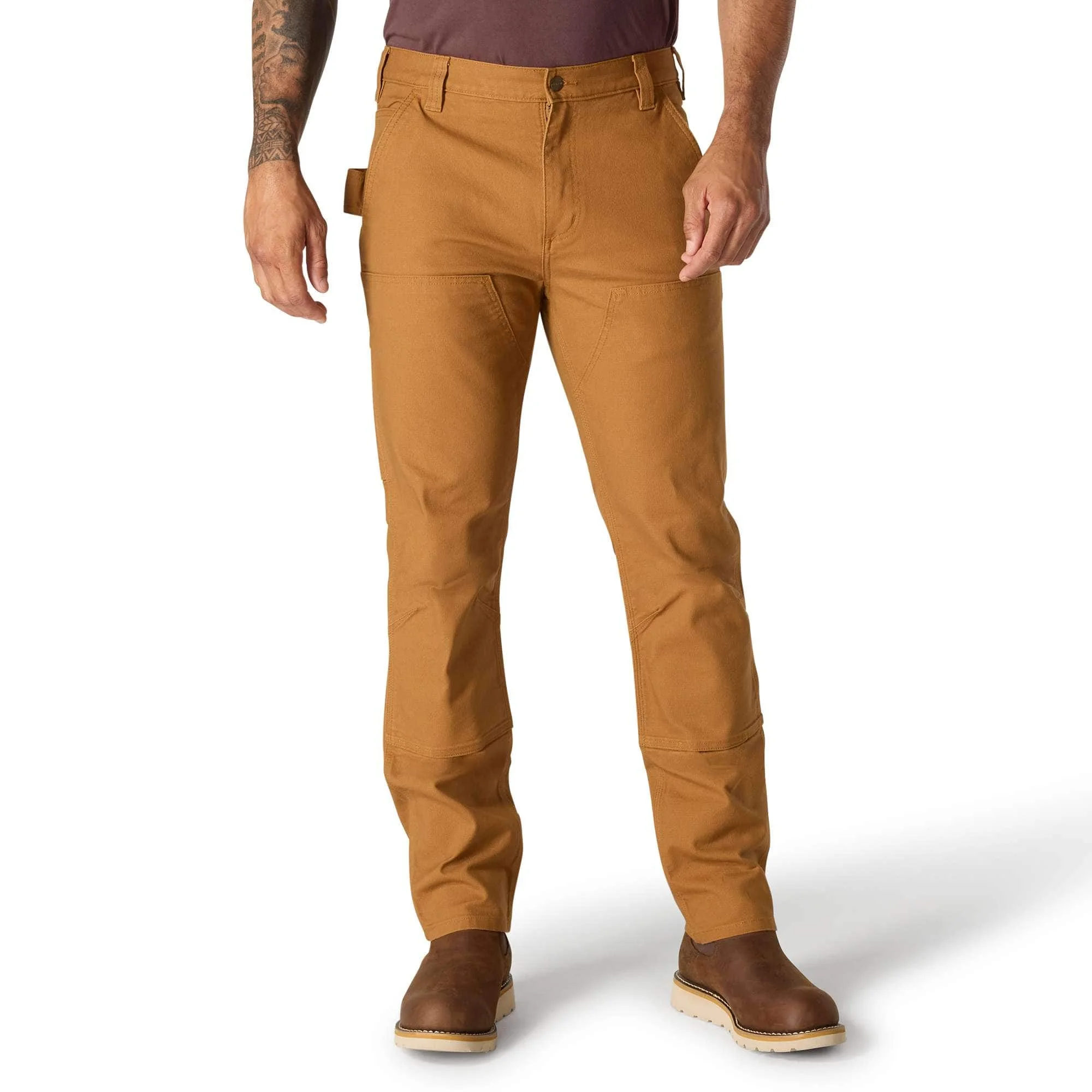 Slim Tapered Rugged Flex™ Duck Double-Front Dungaree - 1