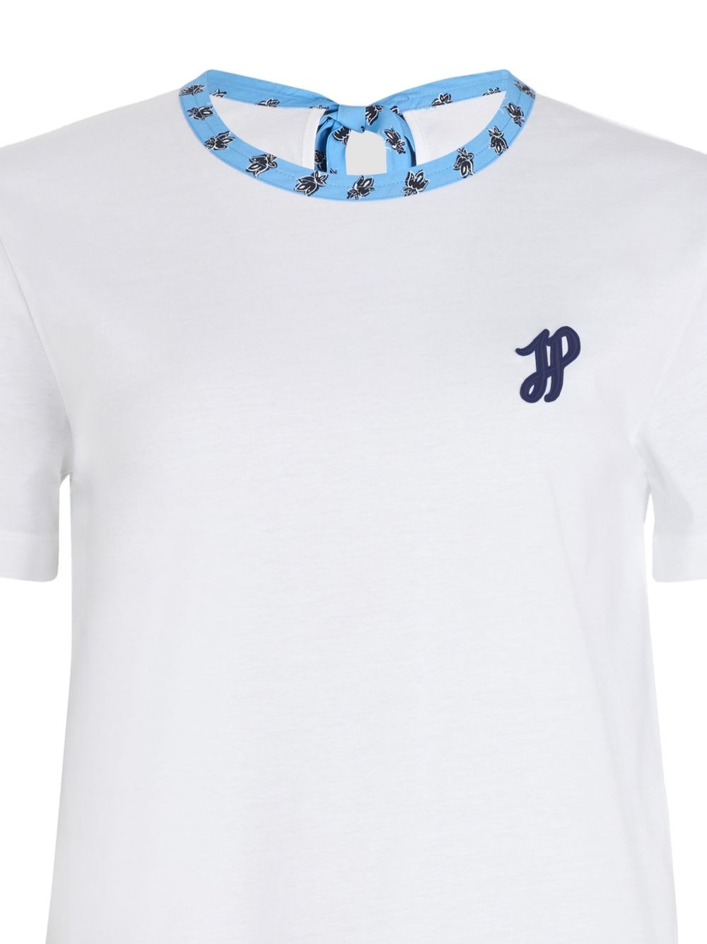 contrast-collar organic cotton T-shirt - 2