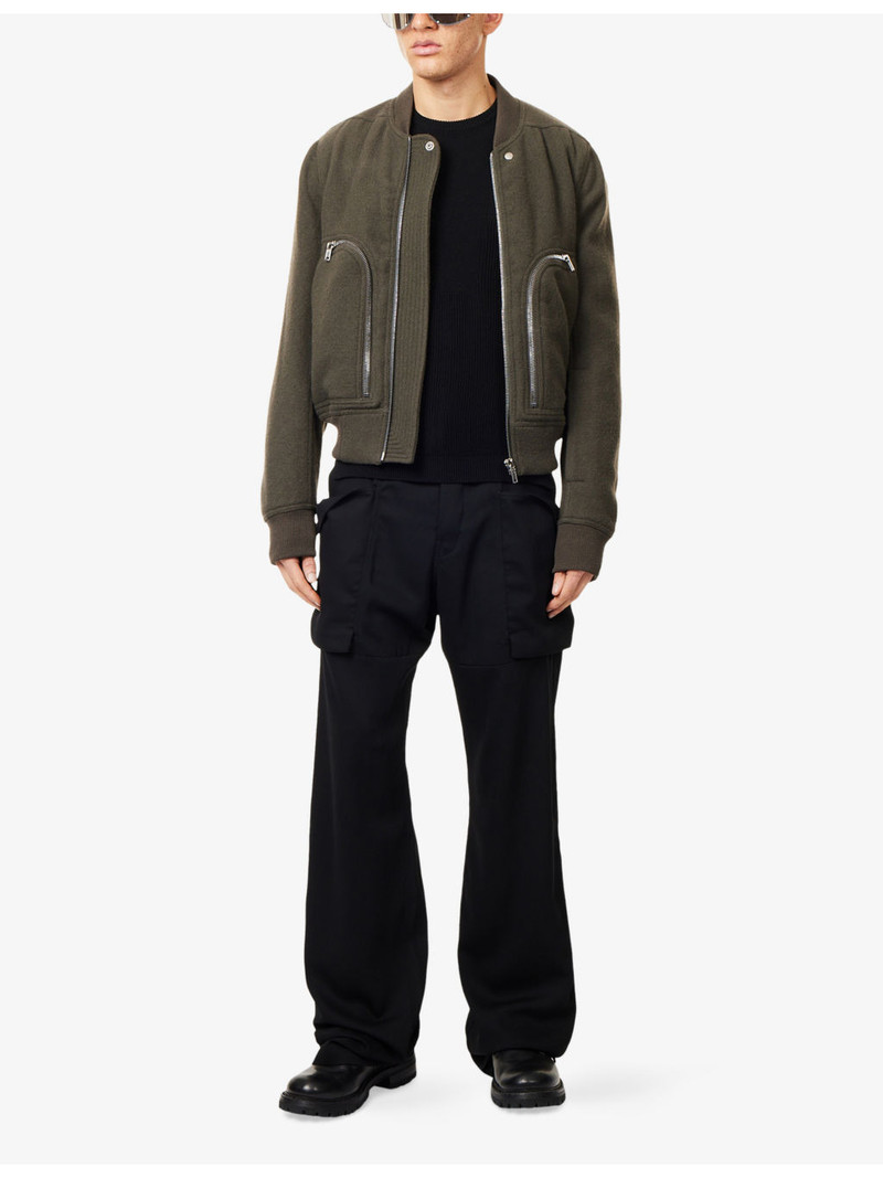 Rick Owens Round-Neck Rib-Knit Wool Tank Top outlook