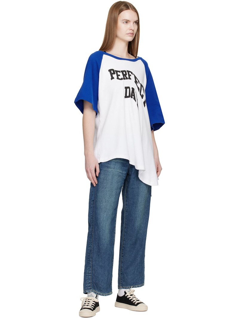 UNDERCOVER Blue Zipper Linen Jeans outlook