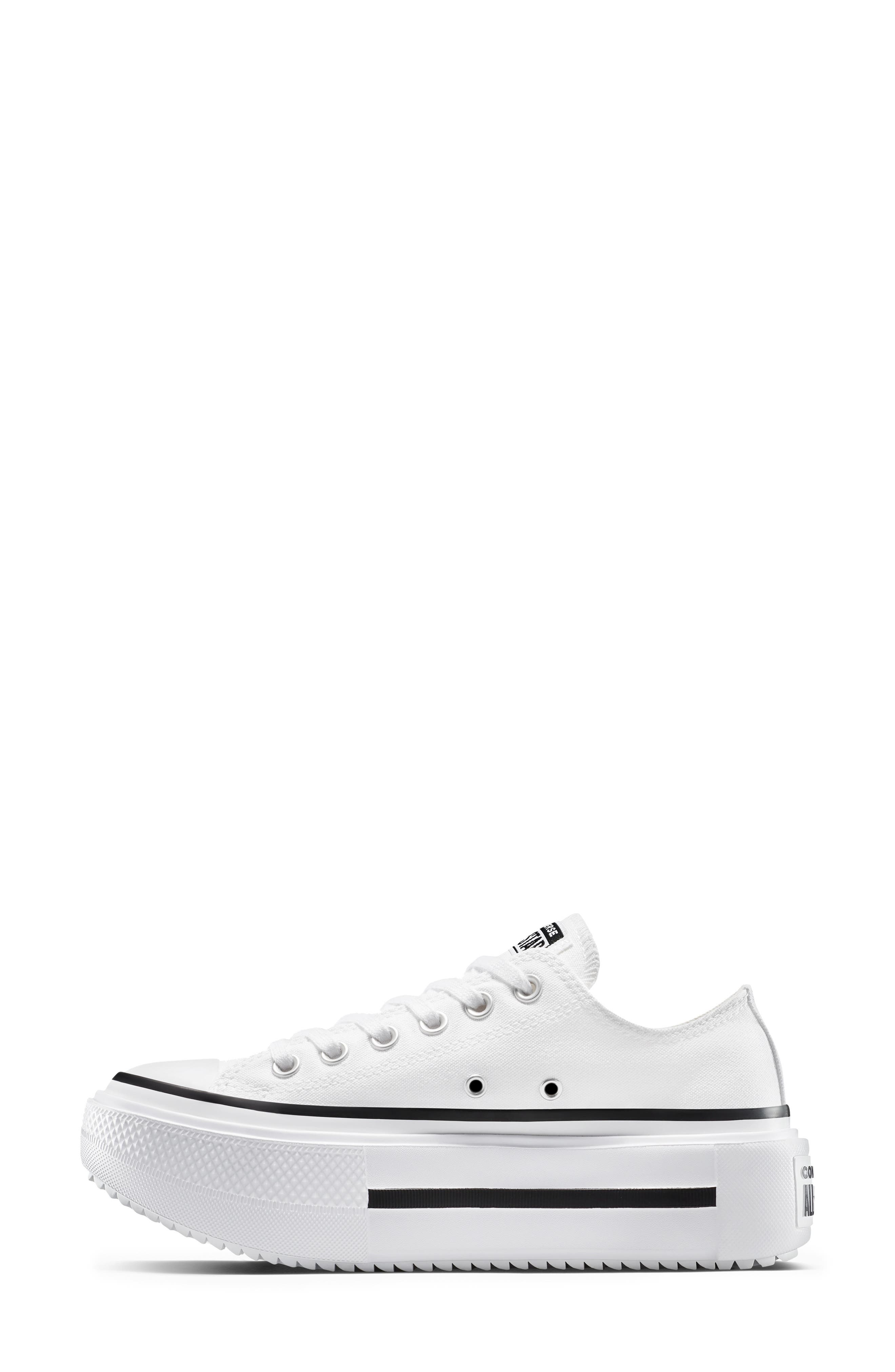 Converse Gender Inclusive Chuck Taylor All Star Lift Double Stack Low Top Platform Sneaker in White/ - 8