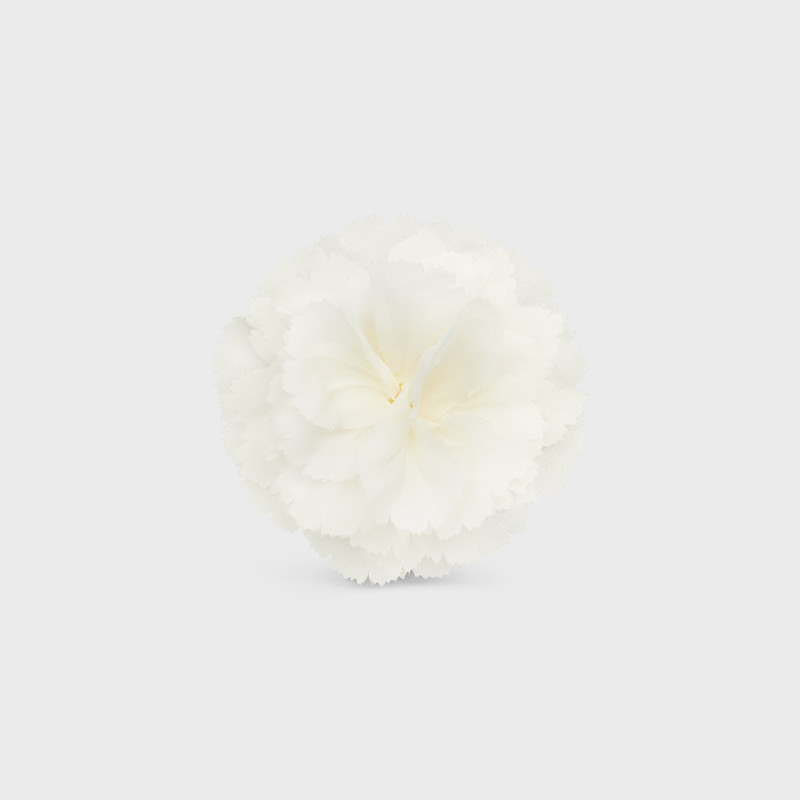 Fleur Celine Œillet Lapel Pin IN Silk, Brass and Steel 1