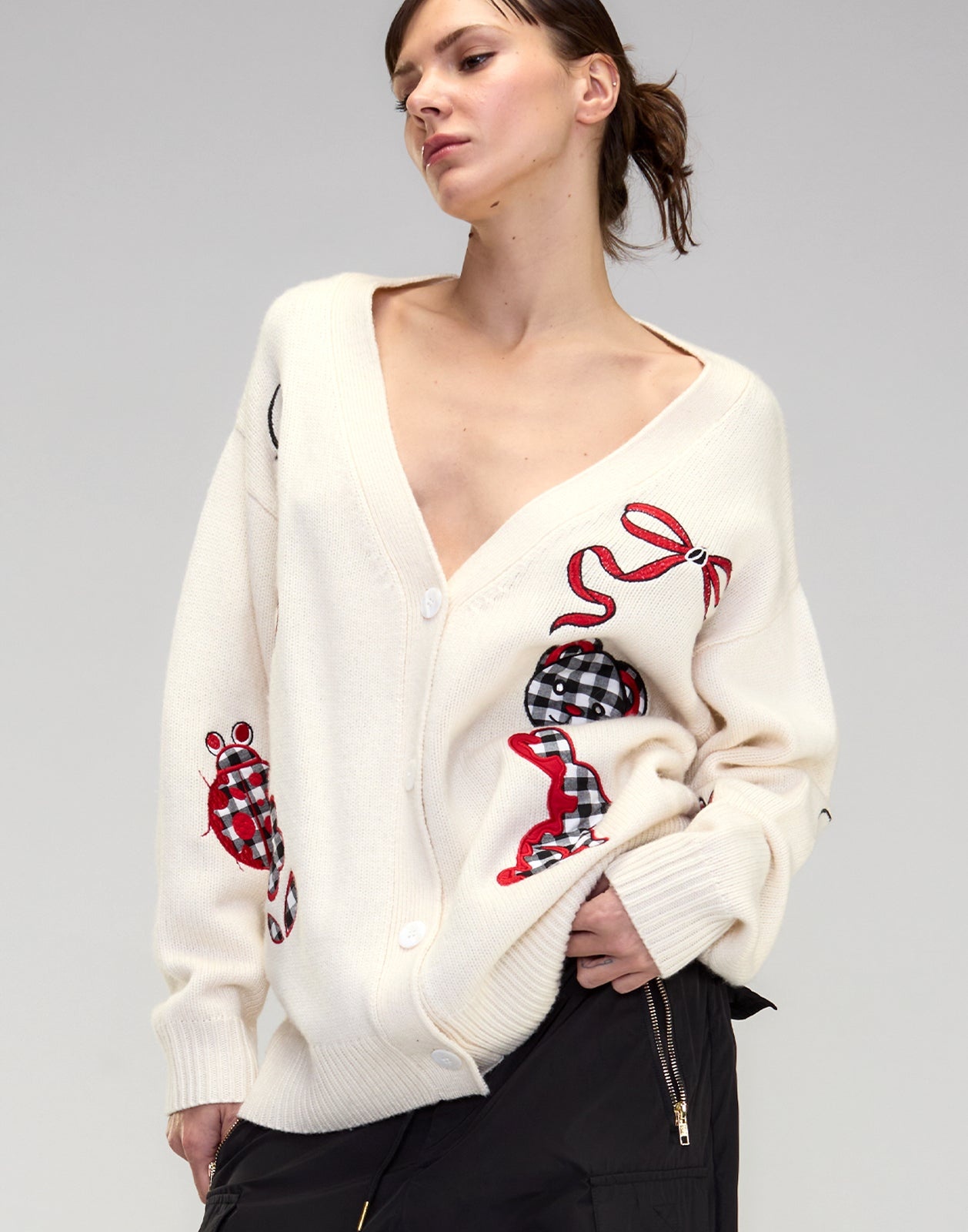 Playful Patchwork Cardigan - 5