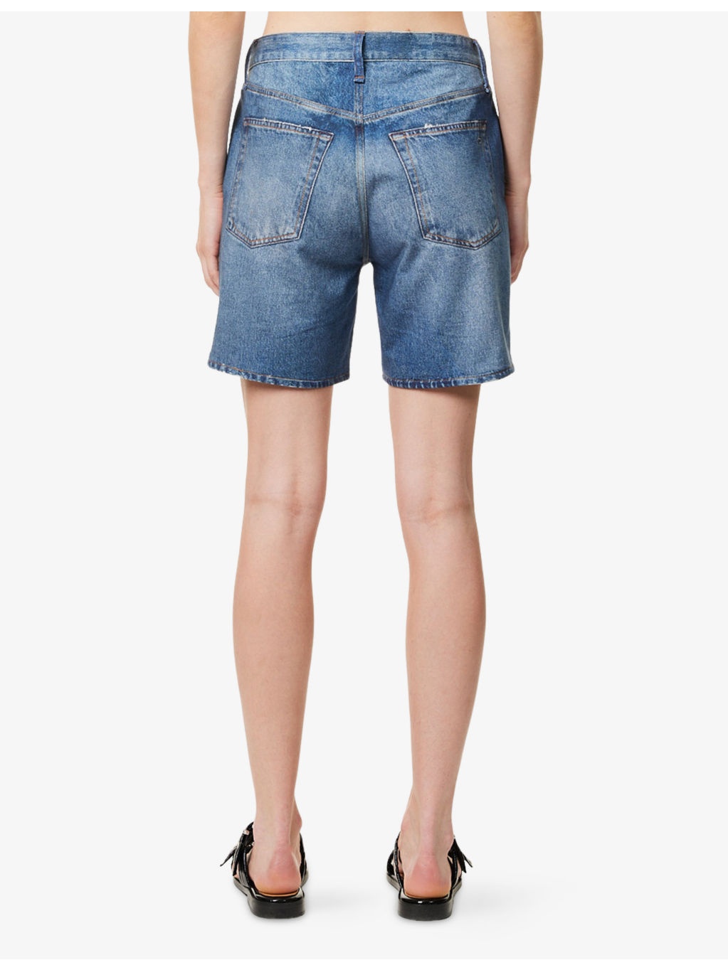 Miramar Kaia Denim-Print Cotton-Jersey Shorts - 4