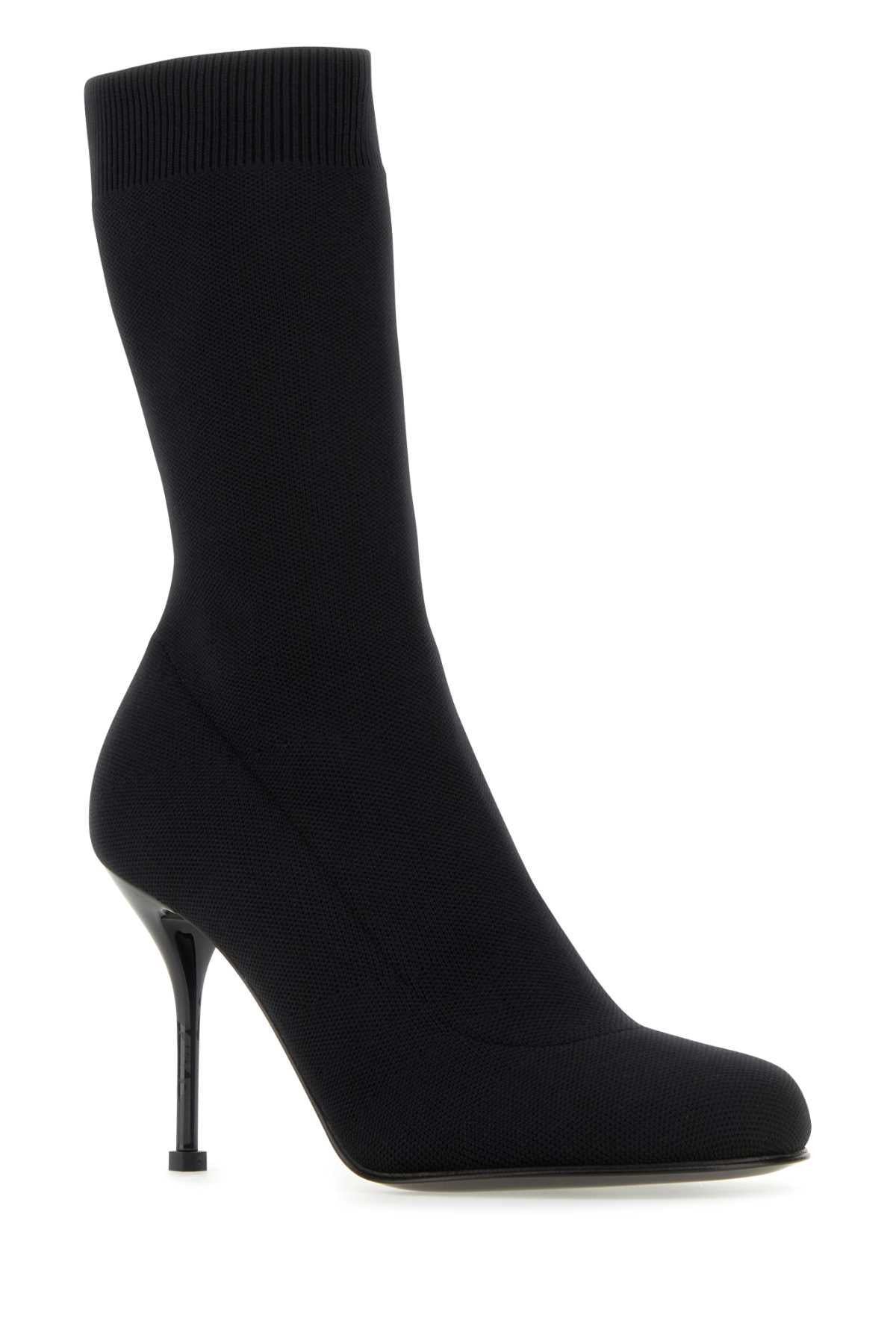 Alexander Mcqueen Women Black Stretch Nylon Ankle Boots - 2