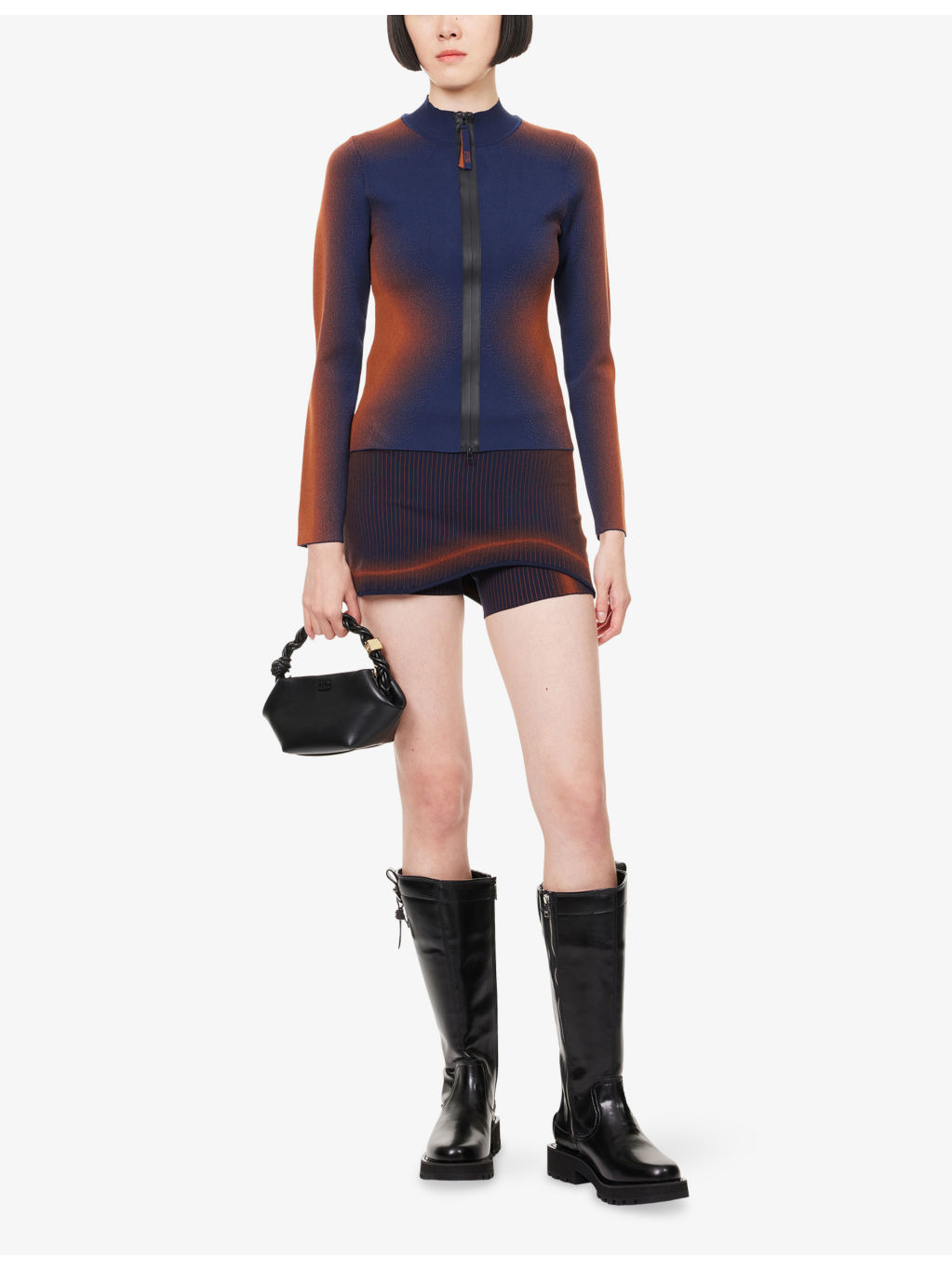 Tennis Graphic-Pattern Stretch-Knit Skort - 2