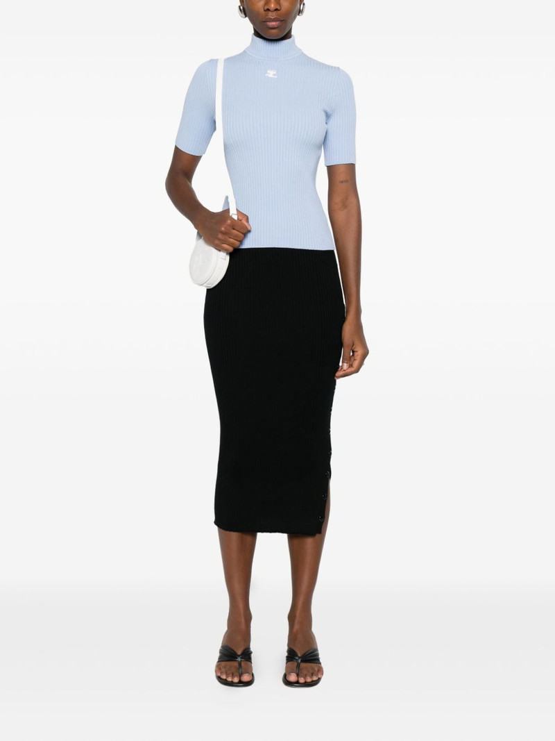 courrèges ribbed midi skirt outlook