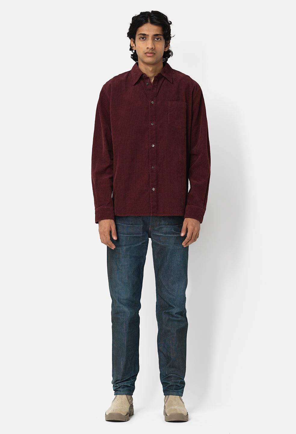 CORDUROY CLOAK BUTTON UP - 3