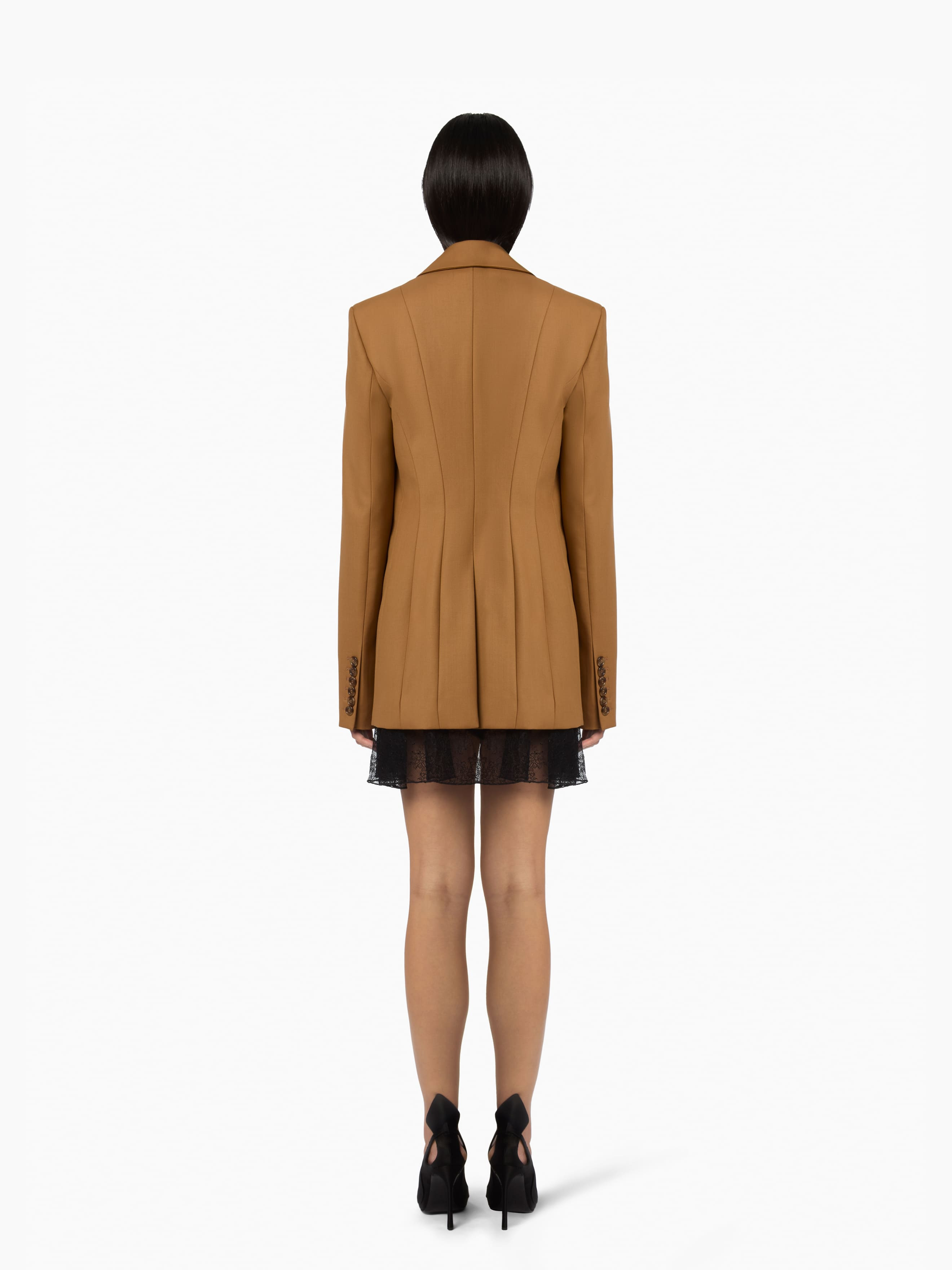 Brown Tobacco Double-Breasted Blazer - 4