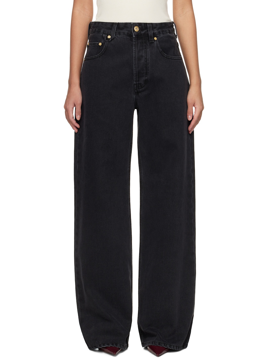 Black 'The wide de-Nîmes' Jeans - 1