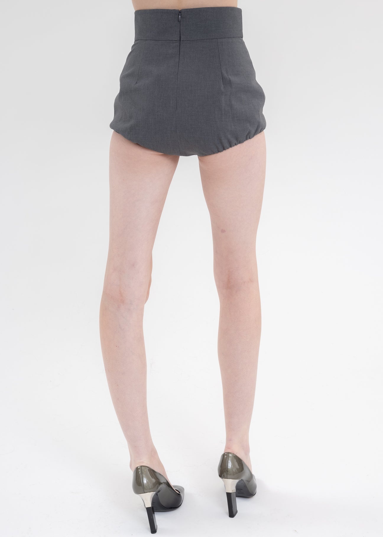 Grey Mini Shorts - 4