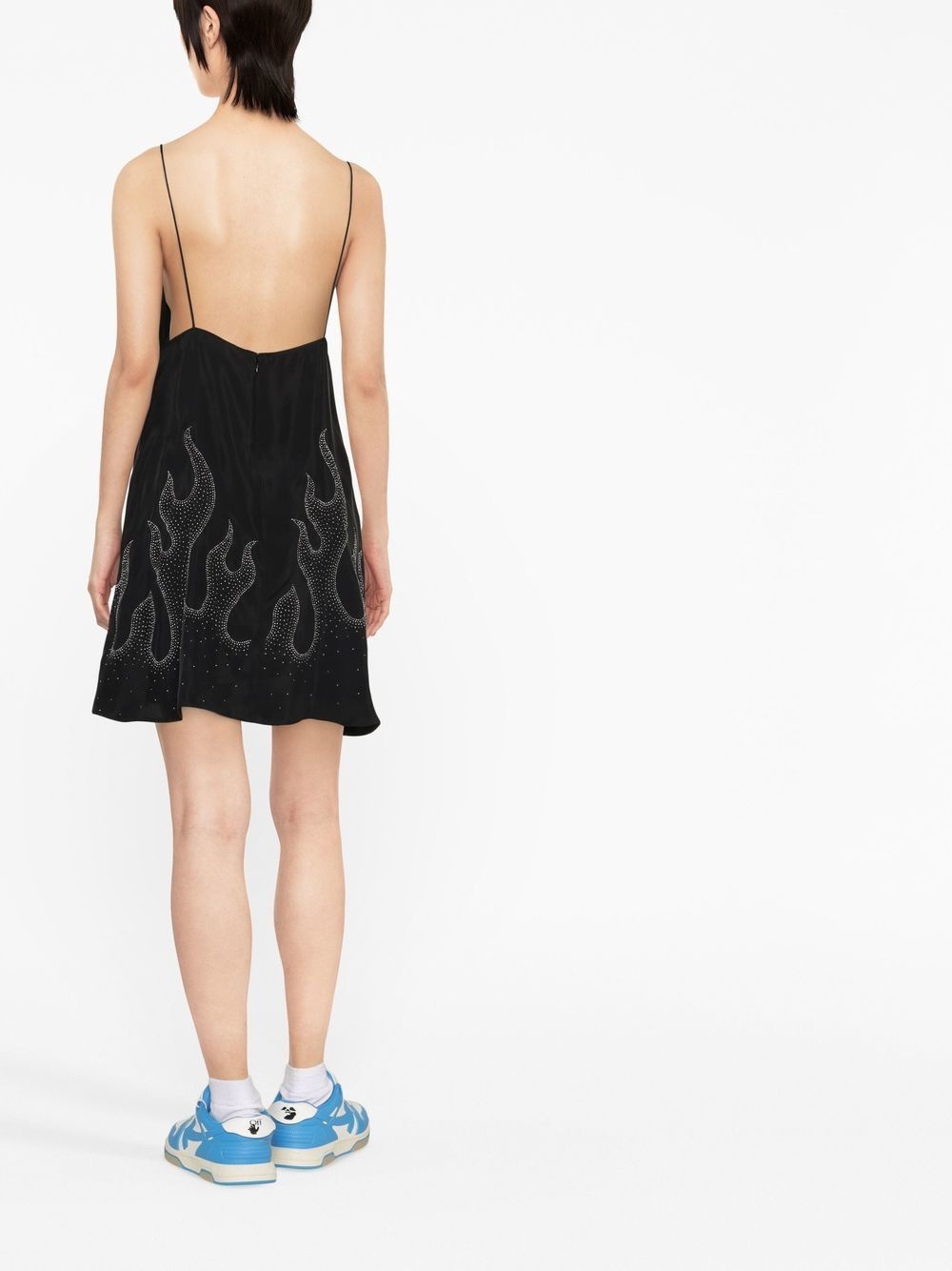 flame-print minidress - 3