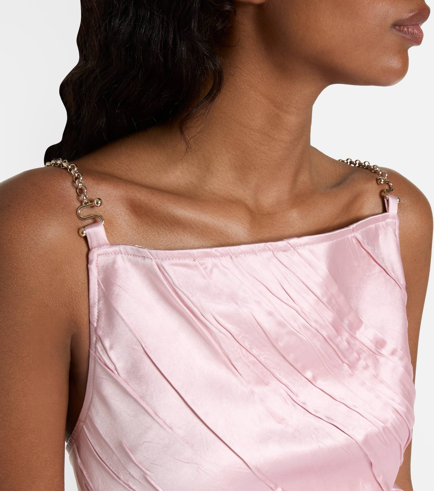 Carta pleated satin minidress - 4
