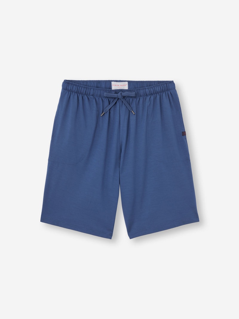 Derek Rose Men's Lounge Shorts Basel Micro Modal Stretch Sapphire ...