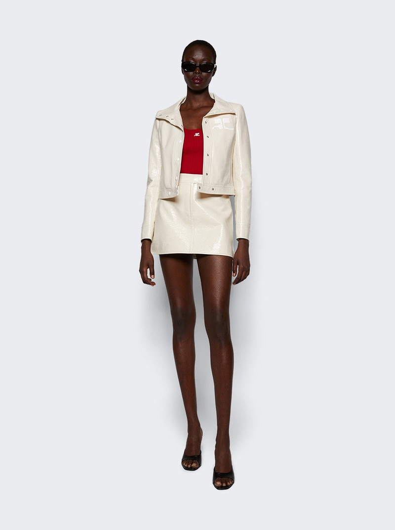courrèges Vinyle Reedition Skirt Blanc Casse outlook