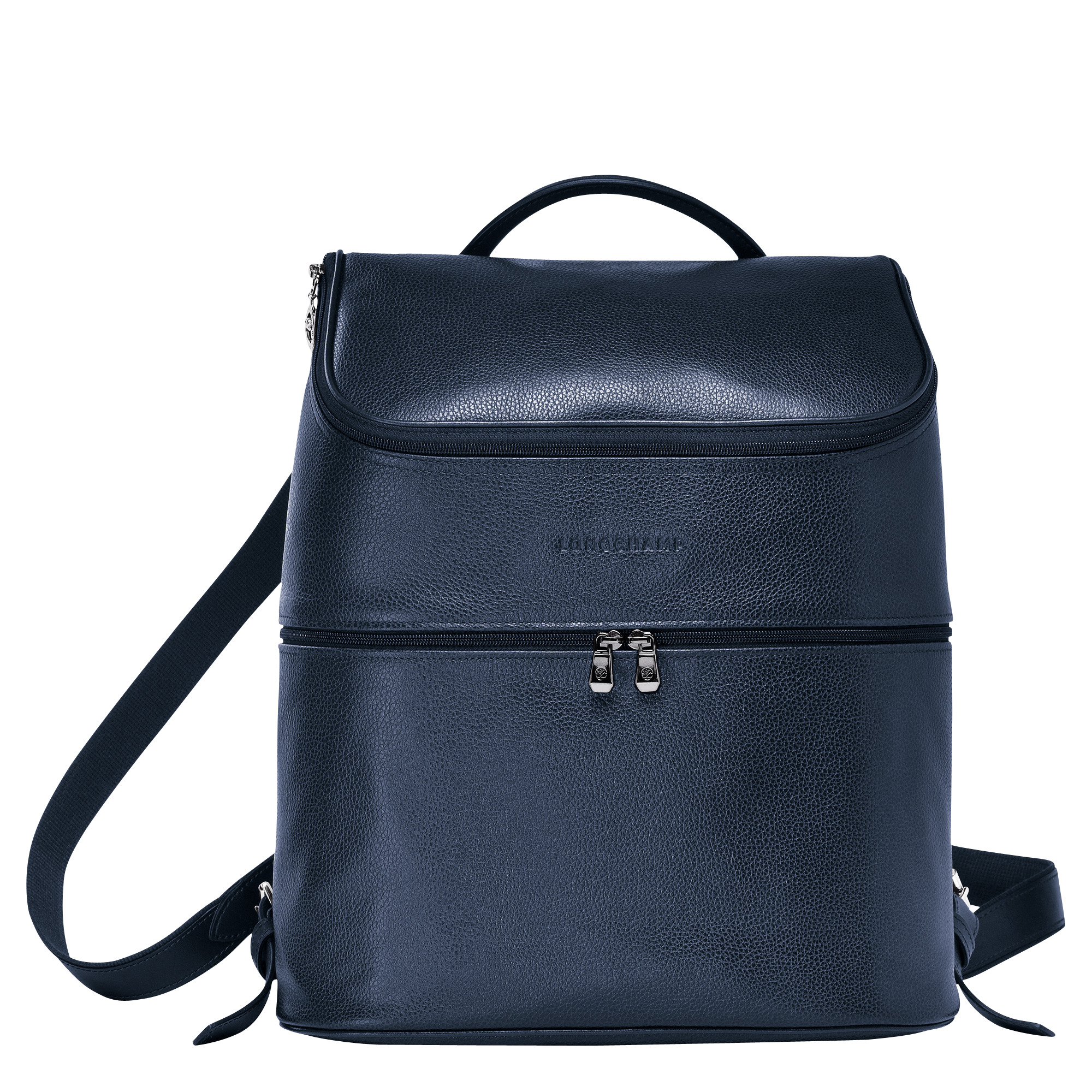 Le Foulonné Backpack Navy - Leather - 1