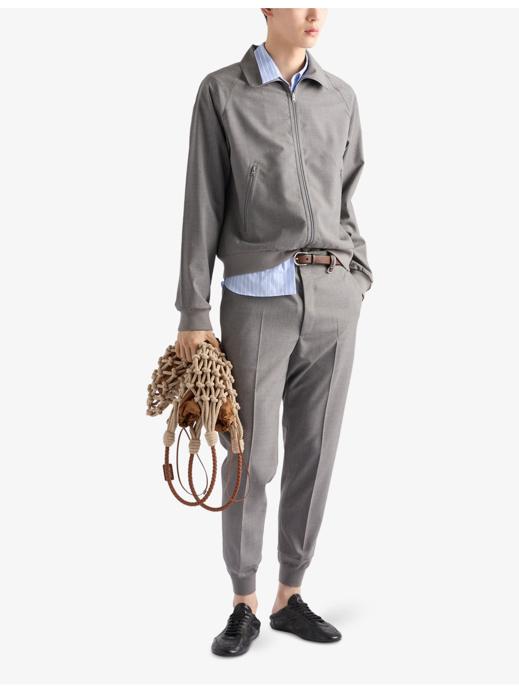 Logo-Embroidered Tapered-Leg Wool Jogging Bottoms - 2