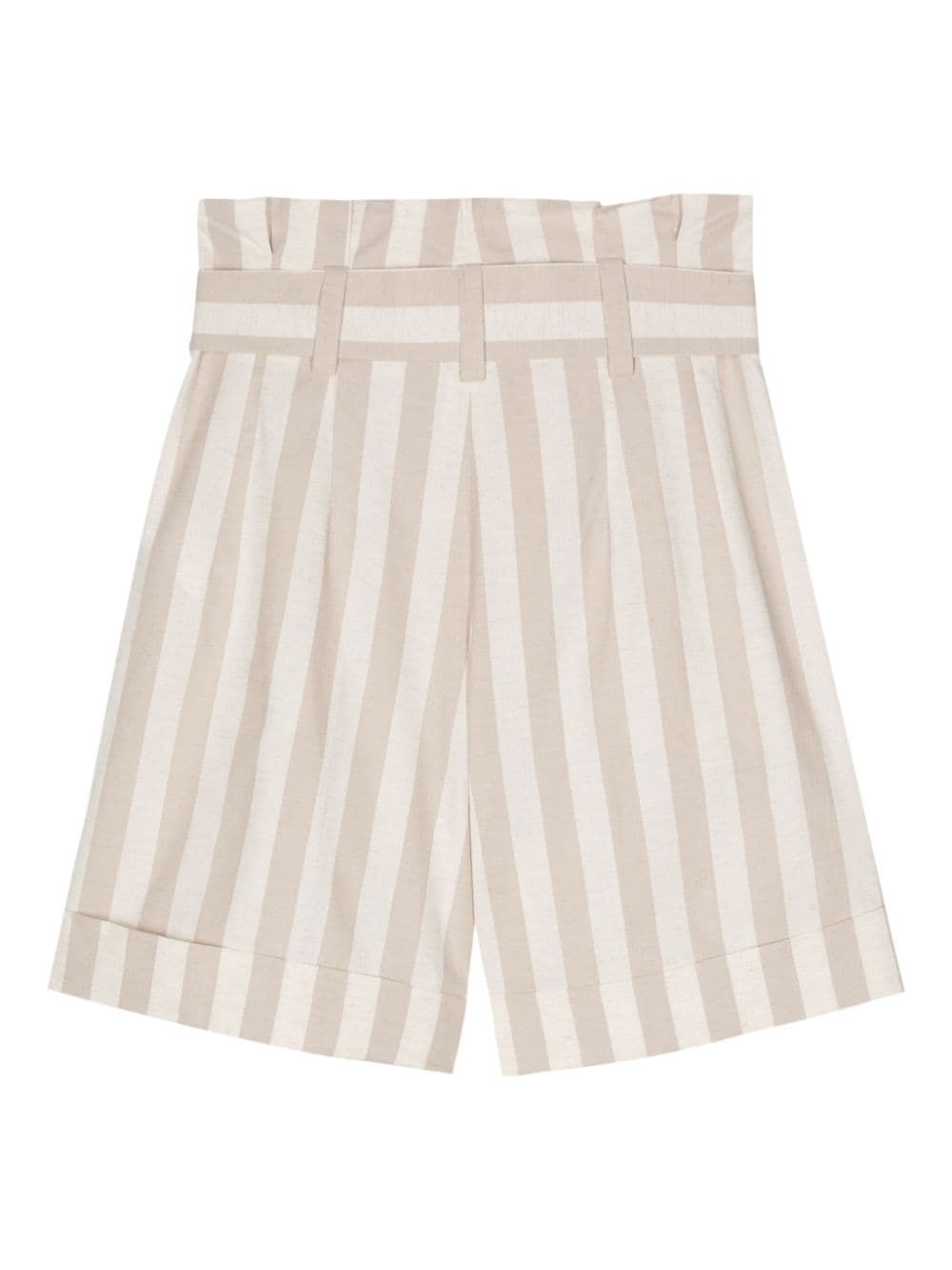 striped slub-texture shorts - 2