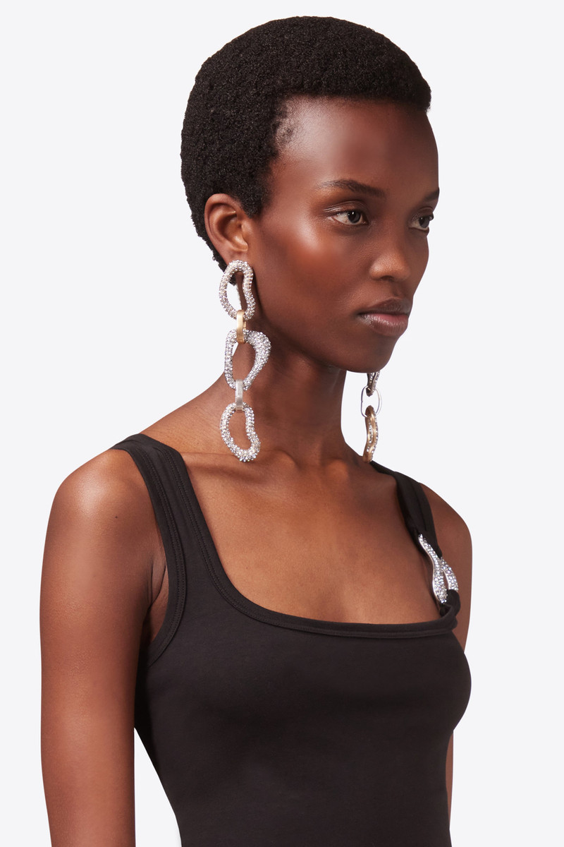 AREA CRYSTAL LINK DROP EARRINGS outlook