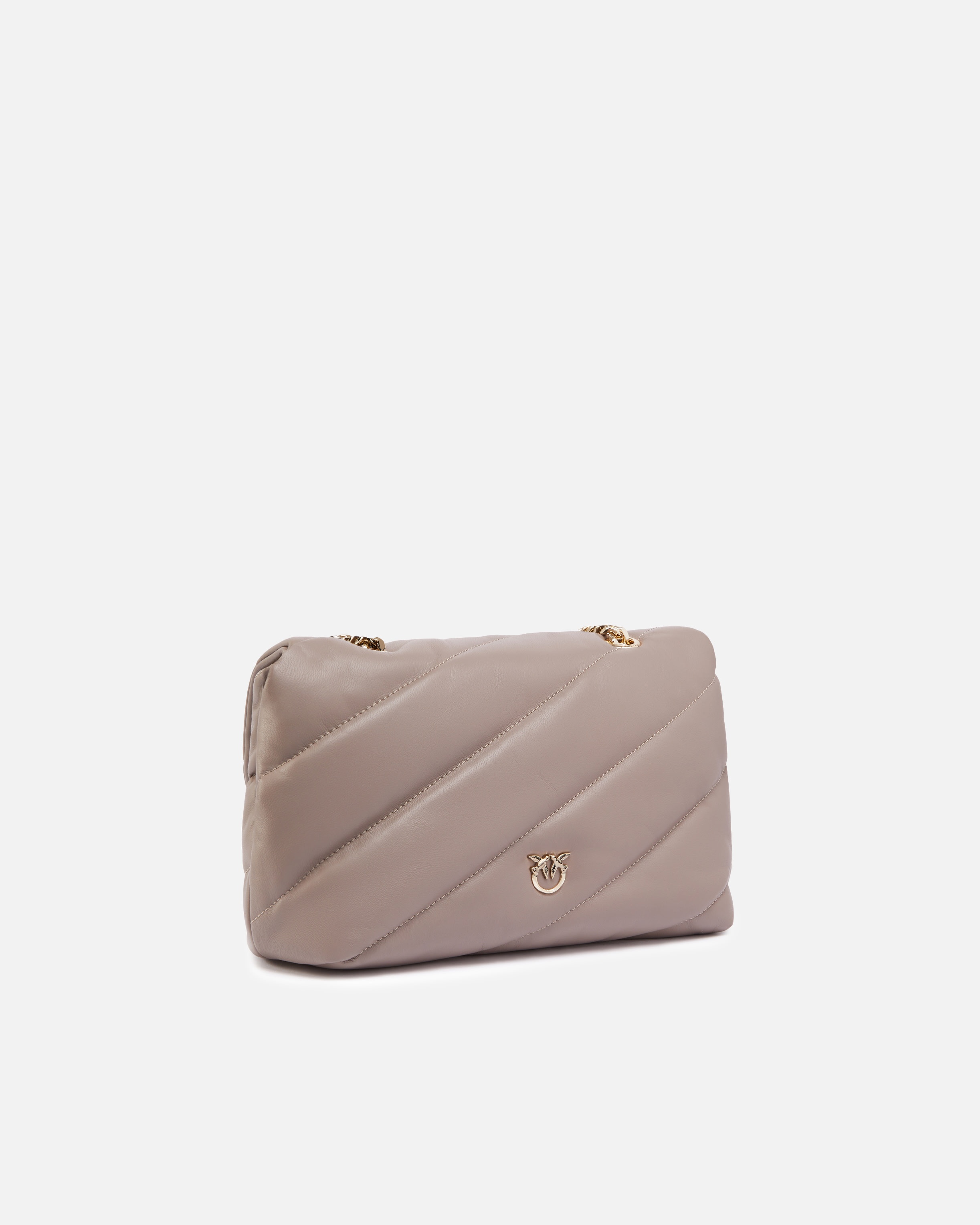 QUILTED LOVE BAG PUFF SHOULDER BAG WITH JEWEL BUCKLE PINKO GALLERIA - 2